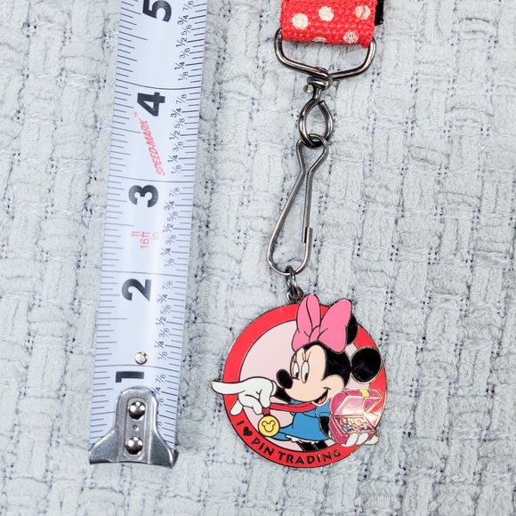 Mix n Match 3/$21 Disney I Love Pin Trading Polka Dot Lanyard & Minnie Medallion - Picture 5 of 5